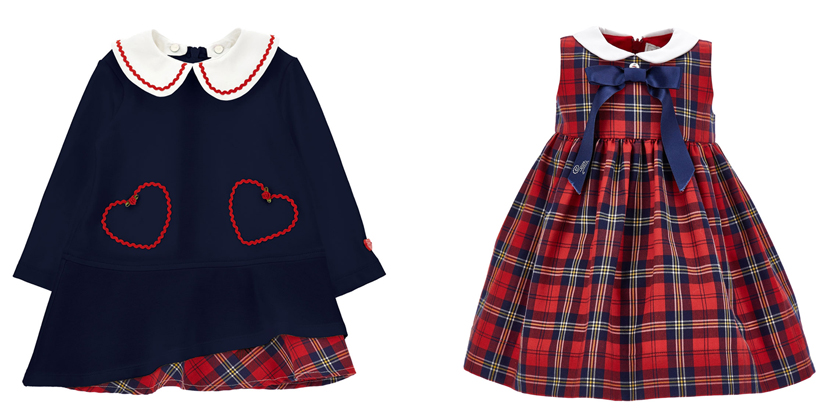 sukienki niemowlęce świąteczne, Monnalisa 31F907 i 31F912